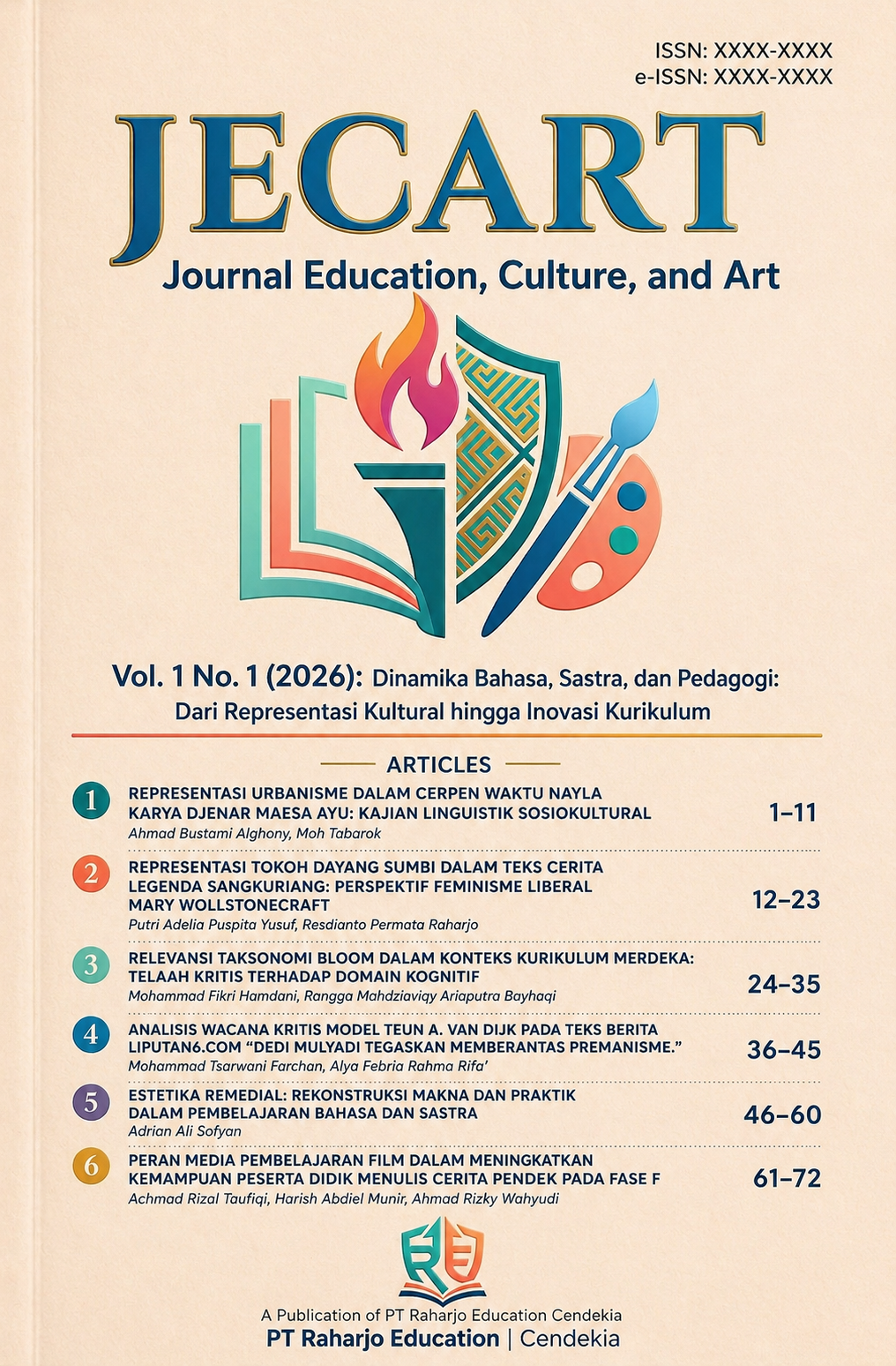 					View Vol. 1 No. 1 (2026): Dinamika Bahasa, Sastra, dan Pedagogi: Dari Representasi Kultural hingga Inovasi Kurikulum
				